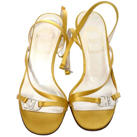 christian dior gold sandals